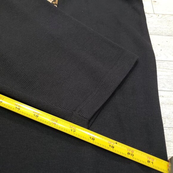 VTG 90s Fashion Bug 22/24W Ribbed Cardigan Shacket Animal Print Trim Black NEW - Picture 12 of 12